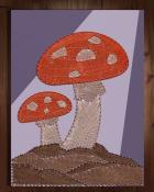 World Class Solitaire HD Mushrooms Nail and String Art Badge