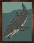 Tri-Peaks Solitaire HD Shark Nail and String Art Badge