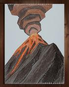 First Class Solitaire HD Volcano Nail and String Art Badge