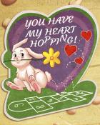 First Class Solitaire HD Hopscotch Vintage Valentines Badge