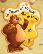 Word Whomp HD Be My Honey Bear Vintage Valentines Badge