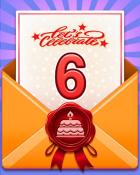 Pogo 24th Birthday Cake 6 Badge - Jet Set Solitaire