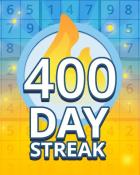 Pogo Daily Sudoku Daily Streak 400 Badge