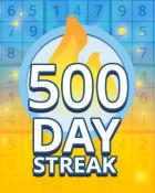 Pogo Daily Sudoku Daily Streak 500 Badge