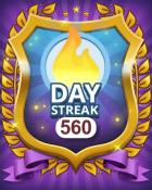 Pogo Daily Sudoku Daily Streak 560 Badge