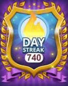 Pogo Daily Sudoku Daily Streak 740 Badge