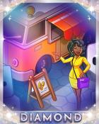 Dice City Roller HD Lucky Food Truck Diamond Badge