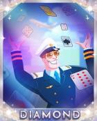 First Class Solitaire HD Flying Cards Diamond Badge