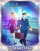 First Class Solitaire HD Flight Crew Diamond Badge