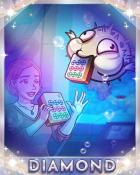 Quinn's Aquarium Blowfish Matching Diamond Badge