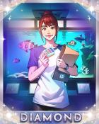 Quinn's Aquarium Mahjong Tiles Diamond Badge