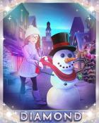 Snowman Makeover Diamond Badge - StoryQuest