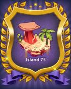Bejeweled Stars Island 75 Badge