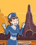 Bangkok Coach Badge - Jet Set Solitaire