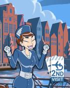 Jet Set Solitaire Amsterdam, Netherlands Coach Badge