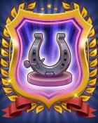 Poker Town Fortune Horsehoe Charm Badge