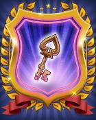 Poker Town Key Spade Charm Badge