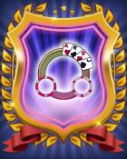Poker Town Royal Four Frame Badge
