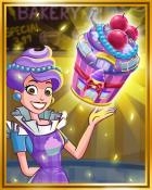 Sweet Tooth Town Gold Cupcake Shop Tier 6 Badge