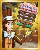 Sweet Tooth Town Gold Chocolate Shop Tier 6 Badge