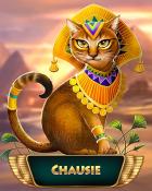 Chausie Cairo Cat Badge - Pogo Slots