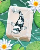 Shiro Utsuri Koi Badge - Mahjong Garden HD