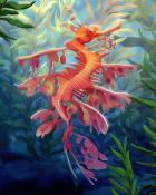 Quinn's Aquarium Red Leafy Seadragons Badge