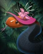 Blue Malayan Coral Snake in Hat Badge