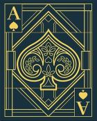 World Class Solitaire HD Ace of Spades Art Deco Cards Badge