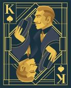 World Class Solitaire HD King of Spades Art Deco Cards Badge