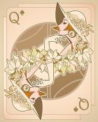 World Class Solitaire HD Queen Art Nouveau Cards Badge
