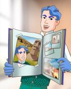 Easter Island Far Flung Photos Badge - World Class Solitaire HD