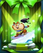 Warren's Cozy Ski Lodge Badge - Peggle Blast HD 