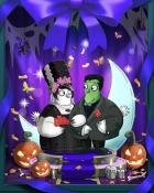 Snowbird Solitaire Frankenstein Snowbird Couple Badge