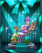 Sweet Tooth Town Antoinette Feeding Squirrels Badge