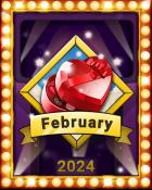 Fluttering Jewels Lap 2 Badge - Bejeweled Stars