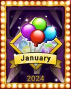 New Year's Pop Lap 1 Badge - Poppit! Bingo
