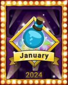 New Year's Pop Lap 3 Badge - Poppit! Bingo