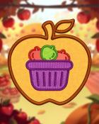 Cookie Connect Orange Collecting Apples Badge