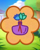 Solitaire Home Story Orange Arrangement Badge