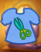 Solitaire Home Story Blue Cutting Pattern Badge