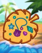 Yellow Shell Jewelry Badge - Poppit! Bingo