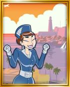 Jet Set Solitaire Havana, Cuba Extended Stay Coach Badge