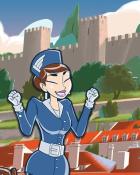 Jet Set Solitaire Lisbon, Portugal Coach Badge