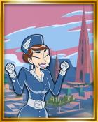 Vienna, Austria Extended Stay Coach Badge - Jet Set Solitaire