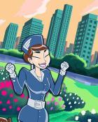 Sidney Coach Badge - Jet Set Solitaire