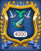 Wizard Hats 4000 Badge