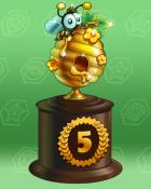 Golden Hive Lap 5 Badge - Peggle Blast HD