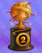 Knitting Glory Lap 2 Badge - Solitaire Blitz