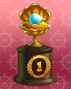 Quinn's Aquarium Shiny Pearl Lap 1 Badge